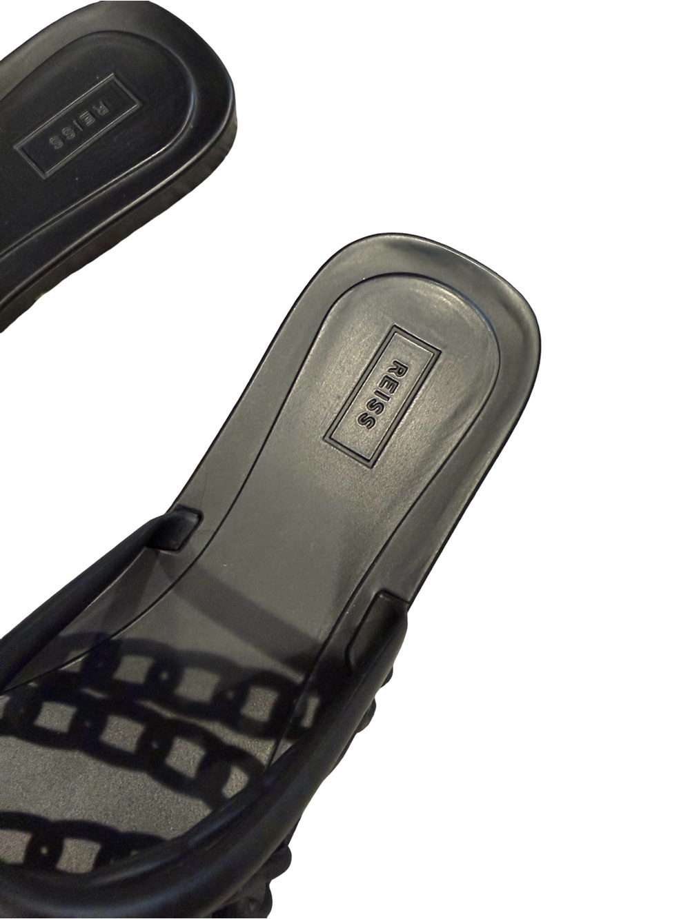 Reiss Black Multi-Chain Slide Sandals - Picture 2 of 4